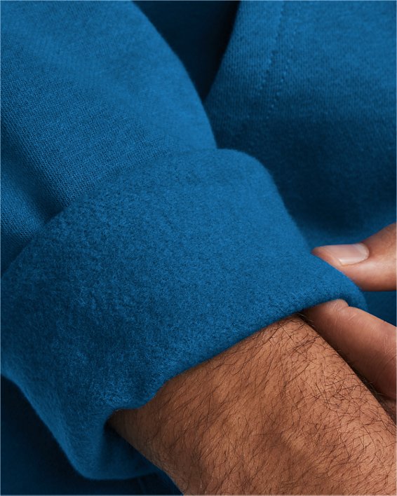 Sudadera con capucha de tejido Fleece UA Rival para hombre, Blue, pdpMainDesktop image number 2